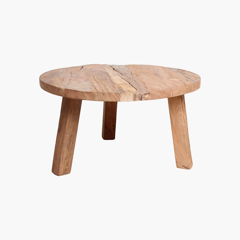 FARM CAFETABLE ROUND RECYCLE TEAK 70 - CAFE, SIDE TABLES